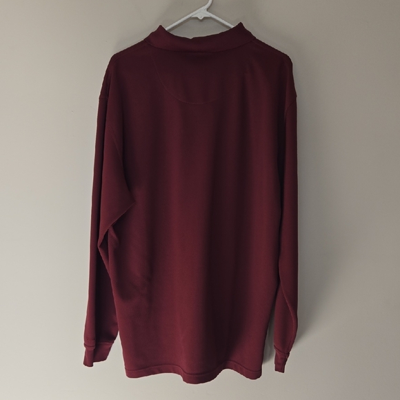 Grand Slam Maroon Long Sleeve Polo - Picture 6 of 6
